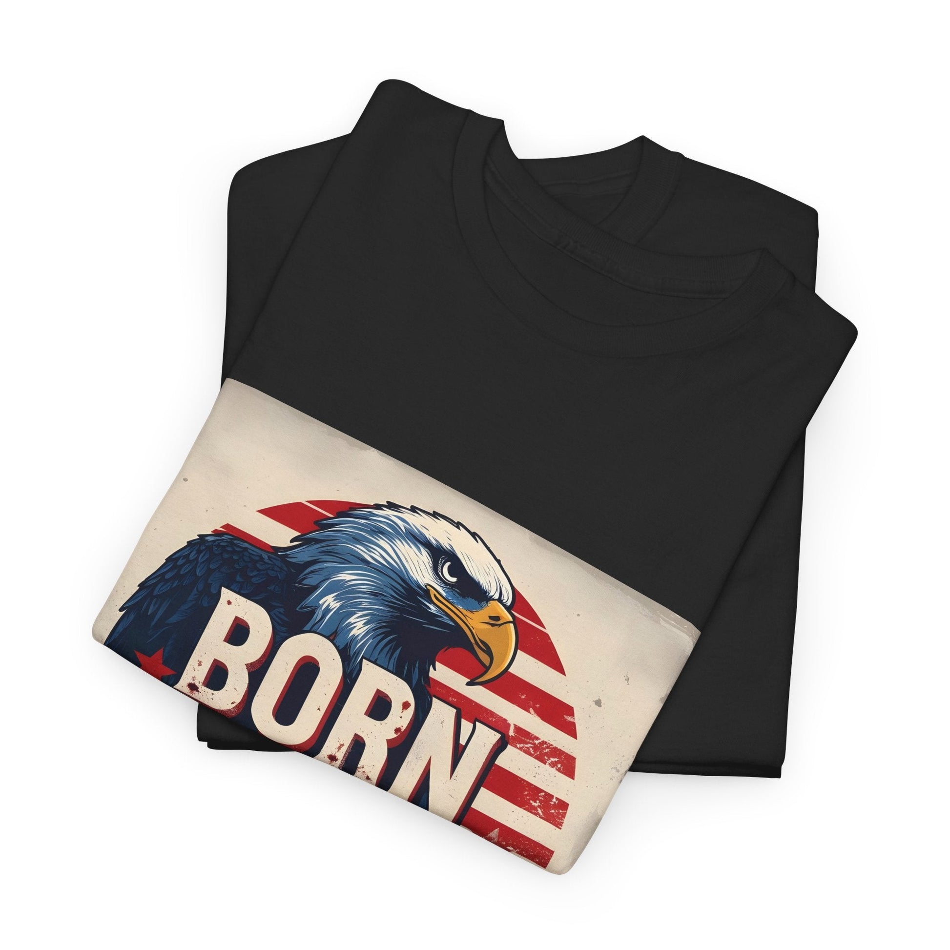 Patriotic Unisex Tee - Born Free Live Loud American Pride Shirt Printify