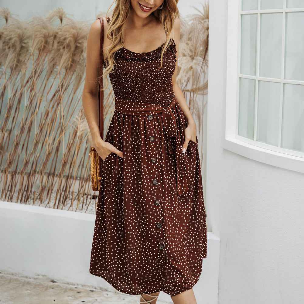 Women’s Polka Dot Dress – Vintage-Inspired Casual or Party Dress.