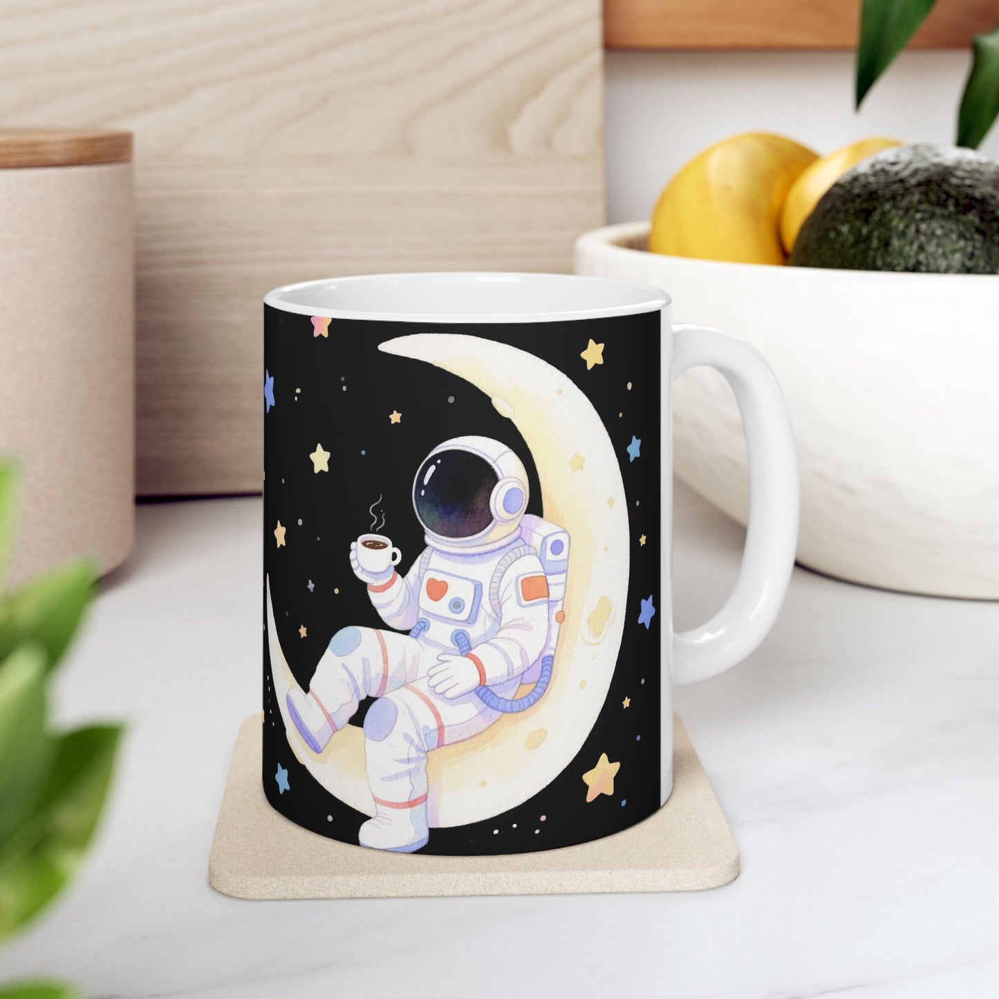 Cosmic Adventure Ceramic Mug Space Lover Gift, Space Decor Astro Mug, Night Sky Mug.