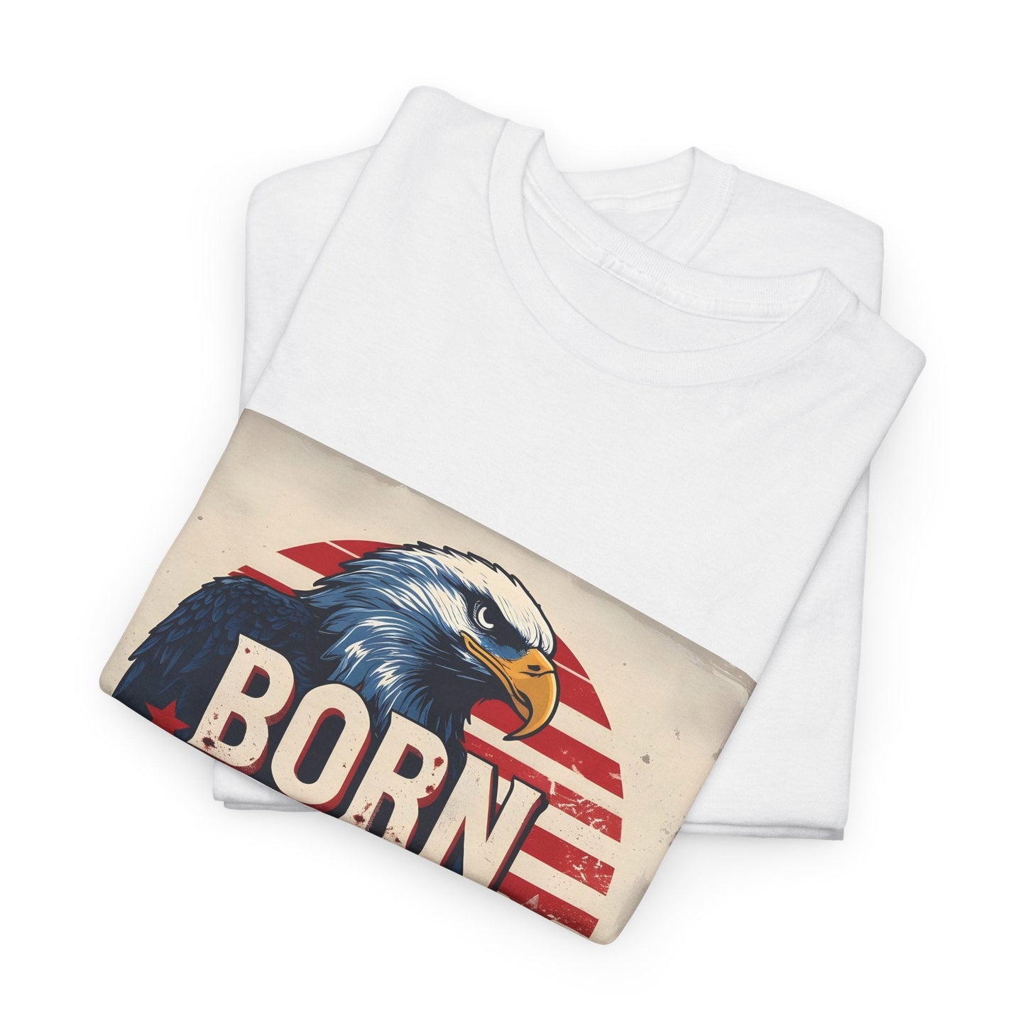 Patriotic Unisex Tee - Born Free Live Loud American Pride Shirt Printify
