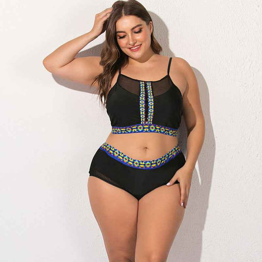 Plus Size Women’s Split Bikini & One-Piece Swimsuit – Flattering Swimwear for Curvy Figures, Beach & Pool Ready.