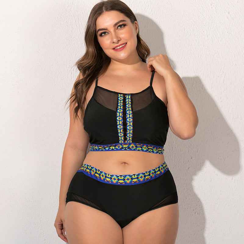 Plus Size Women’s Split Bikini & One-Piece Swimsuit – Flattering Swimwear for Curvy Figures, Beach & Pool Ready.