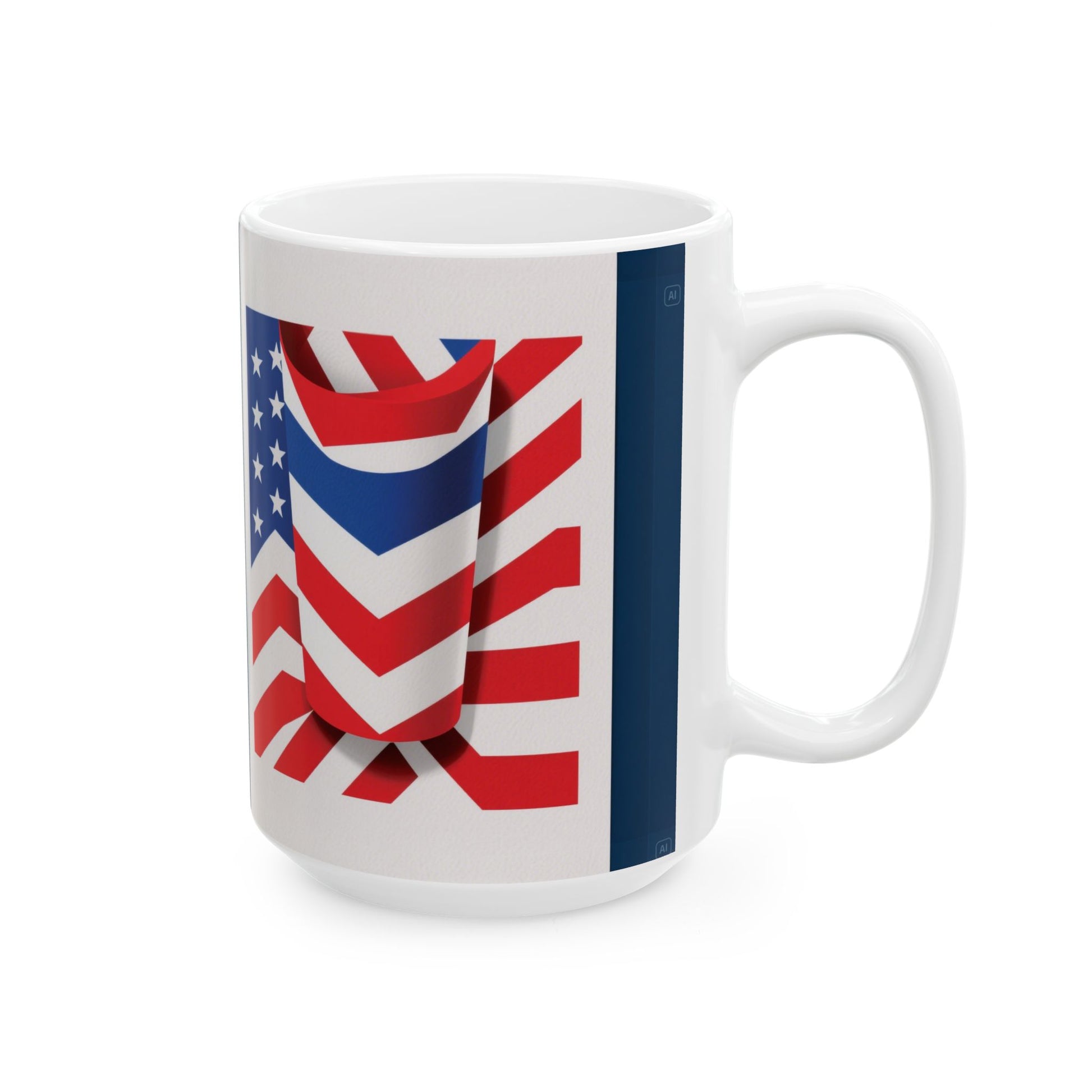 Patriotic Mug - USA & UK Flags, 4th of July Gift.