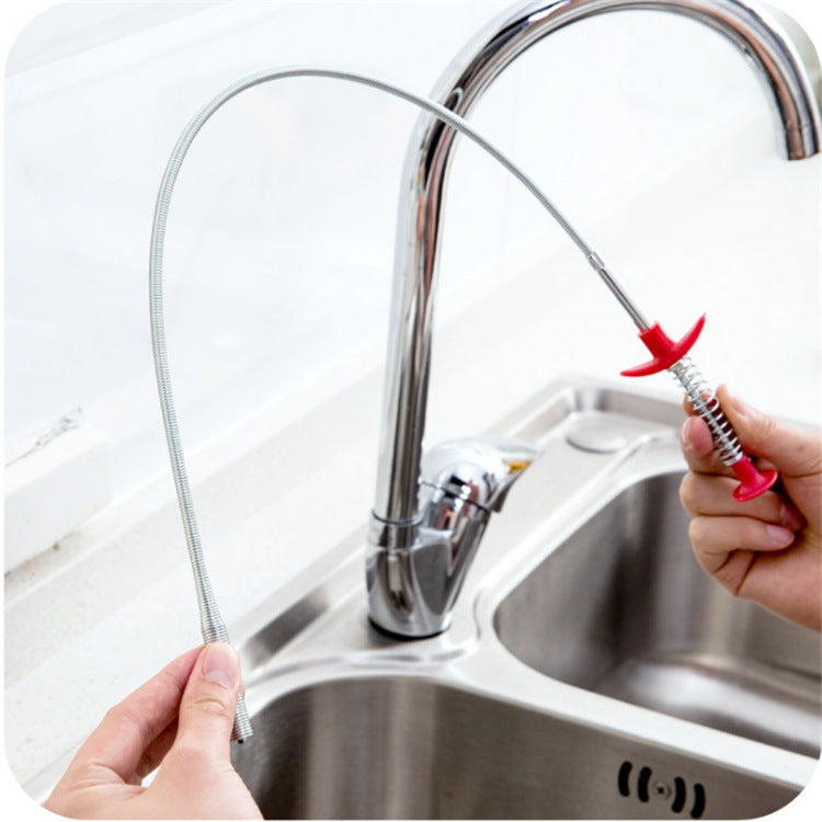 60CM Sewer Dredger Spring | Household Pipe Dredging & Hair Clog Remover for Kitchen Sink cjdropshipping
