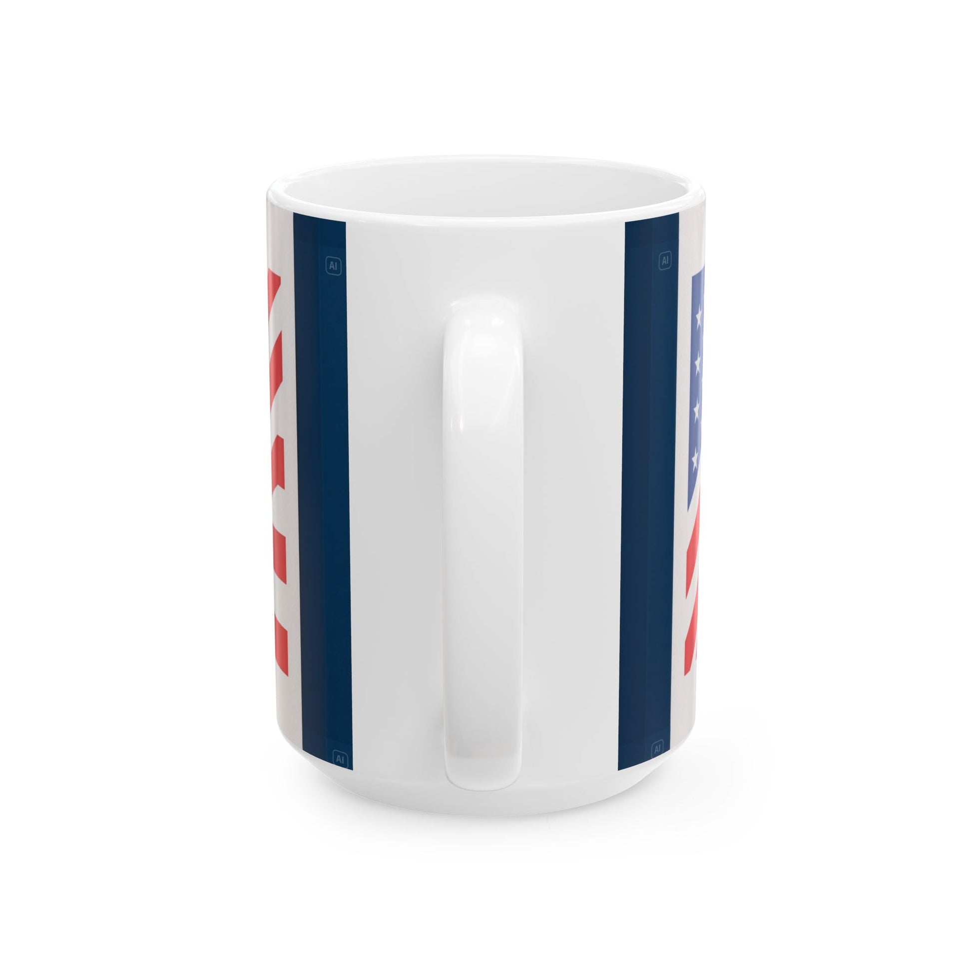 Patriotic Mug - USA & UK Flags, 4th of July Gift.