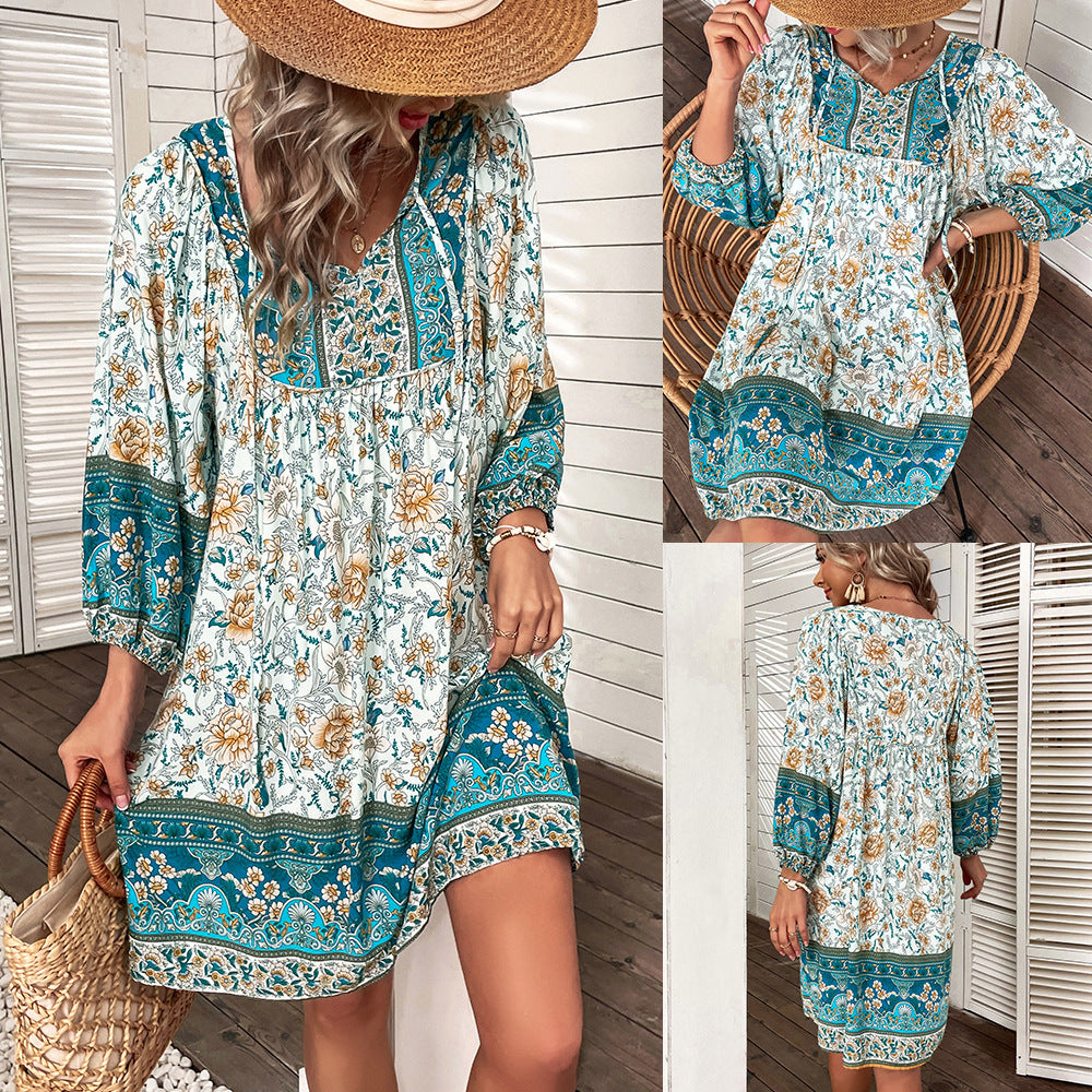 Boho Summer Loose Maxi Dress – Casual Beach & Vacation Wear for Women.