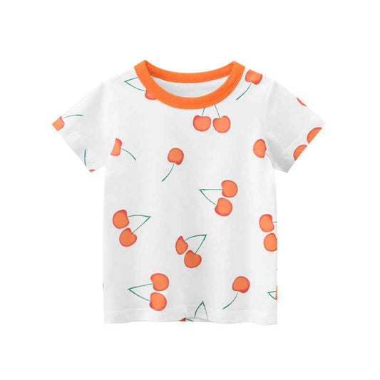Girls’ Summer Print T-Shirt – Cute Short Sleeve Casual Top.