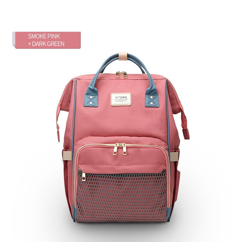 Fashion Mummy Maternity Nappy Bag – Stylish Large-Capacity Diaper Backpack for Moms.