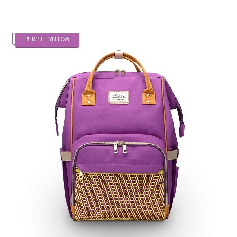 Fashion Mummy Maternity Nappy Bag – Stylish Large-Capacity Diaper Backpack for Moms.