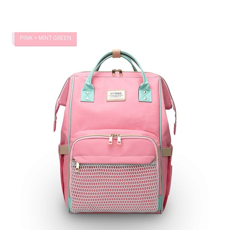 Fashion Mummy Maternity Nappy Bag – Stylish Large-Capacity Diaper Backpack for Moms.
