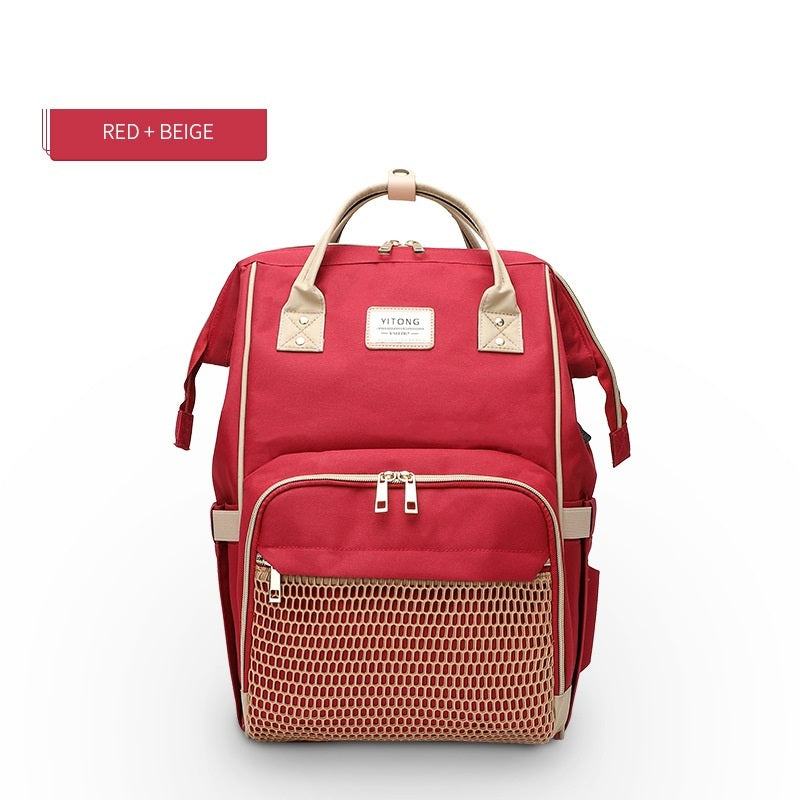 Fashion Mummy Maternity Nappy Bag – Stylish Large-Capacity Diaper Backpack for Moms.