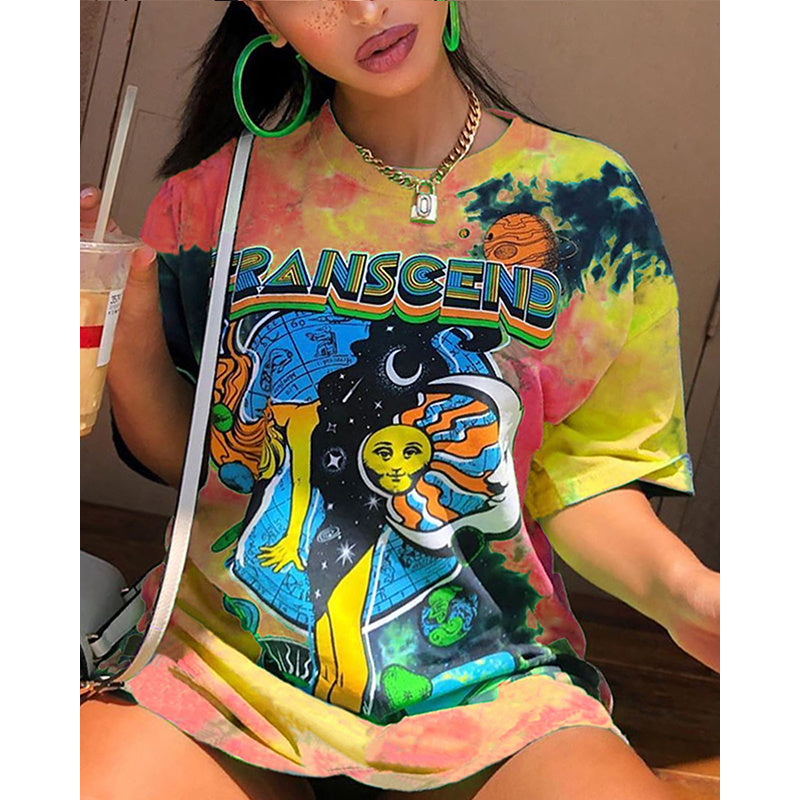 High Street Oversized T-Shirt for Women – Y2K-Inspired Summer Fashion in Plus Size.