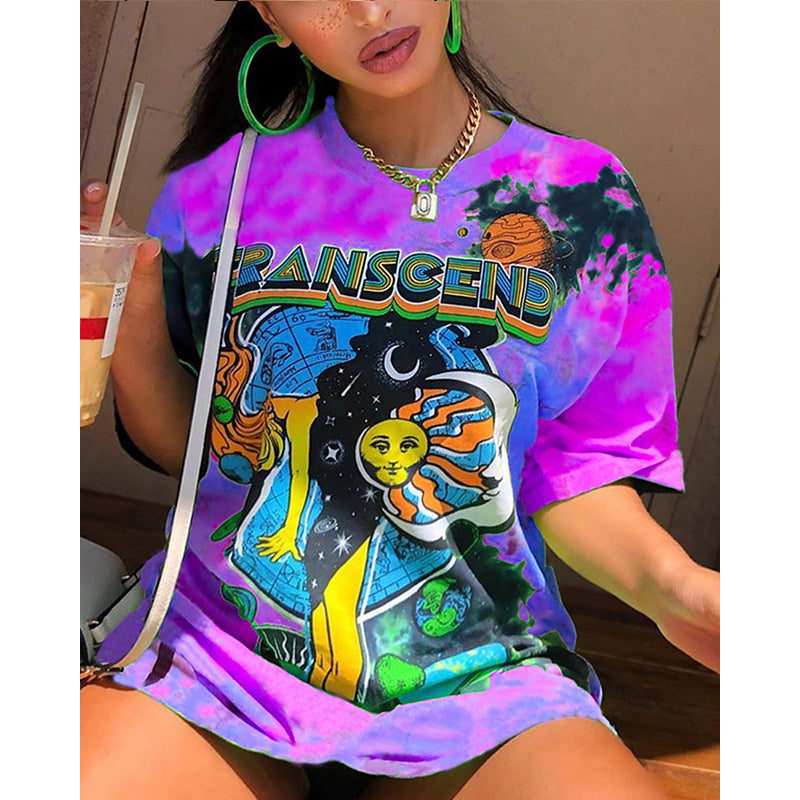 High Street Oversized T-Shirt for Women – Y2K-Inspired Summer Fashion in Plus Size.