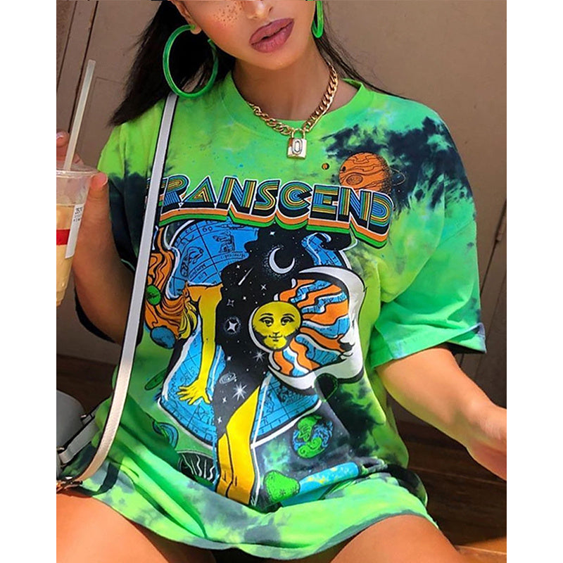 High Street Oversized T-Shirt for Women – Y2K-Inspired Summer Fashion in Plus Size.