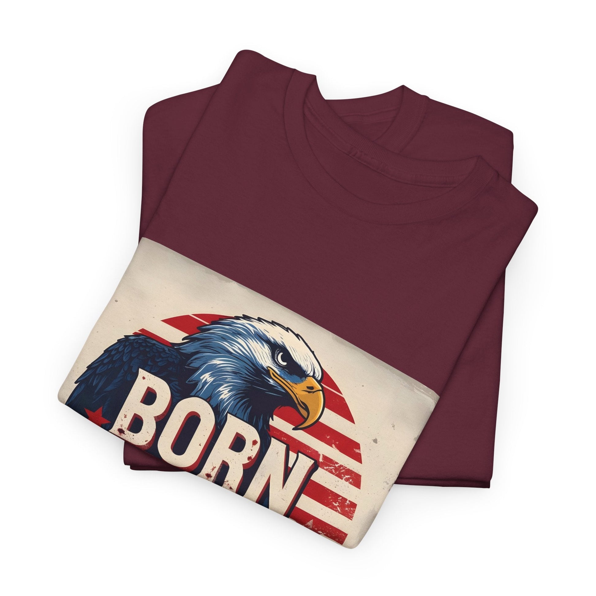 Patriotic Unisex Tee - Born Free Live Loud American Pride Shirt Printify