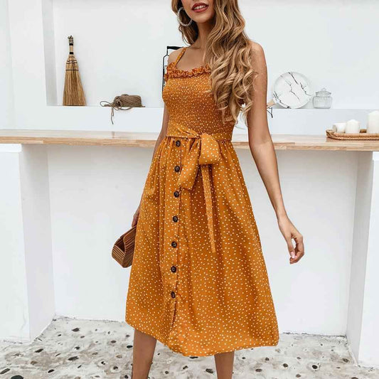 Women’s Polka Dot Dress – Vintage-Inspired Casual or Party Dress.