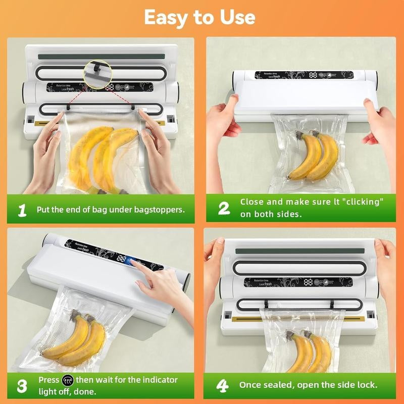 Vacuum Sealing Machine | Automatic Food Preservation Vacuum Sealer for Fresh Storage - Bright Starz Store