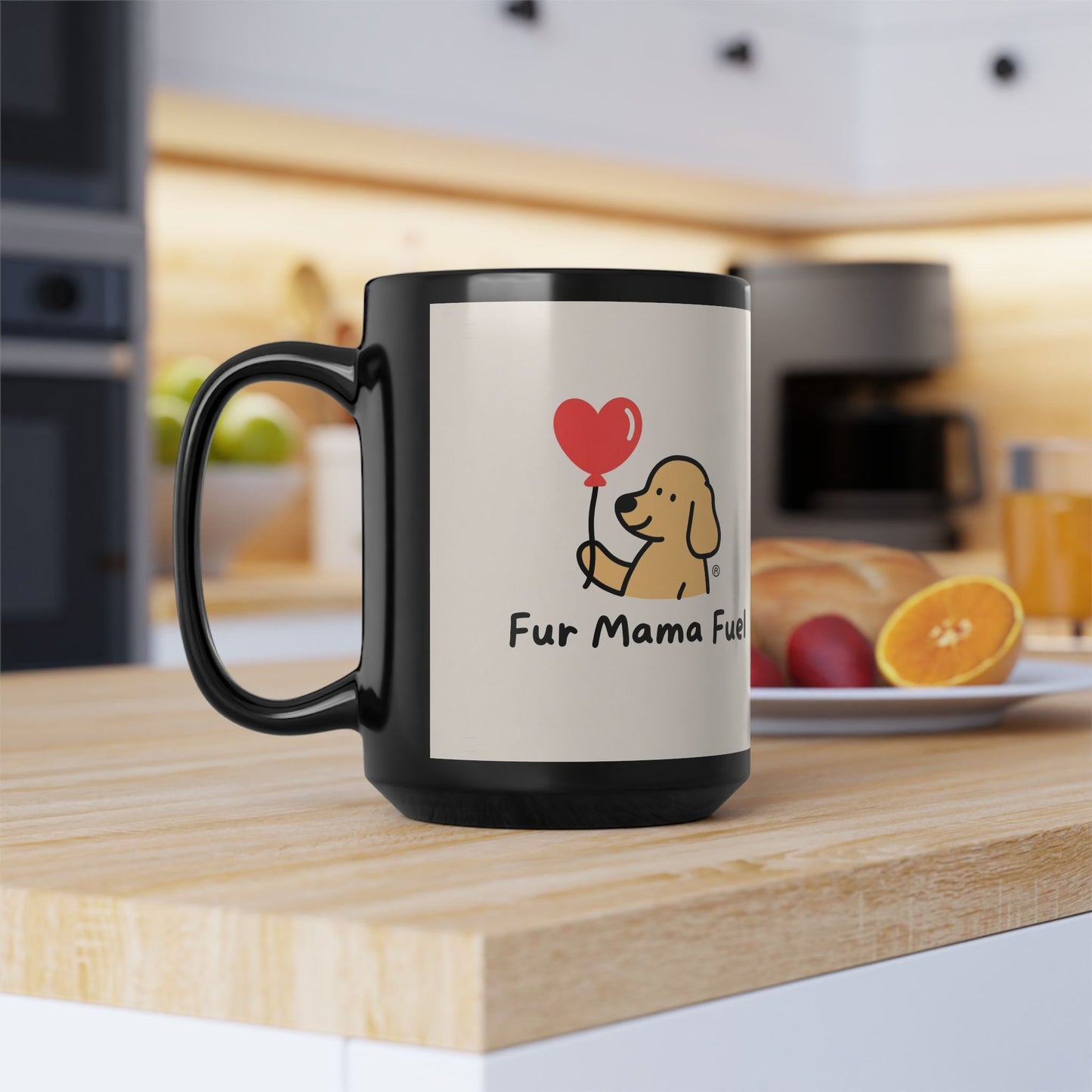Mug - Fur Mama Fuel Adorable Pet Lover Coffee Cup, Gifts for Dog Moms, Cute Dog Design, 11oz & 15oz Variant.
