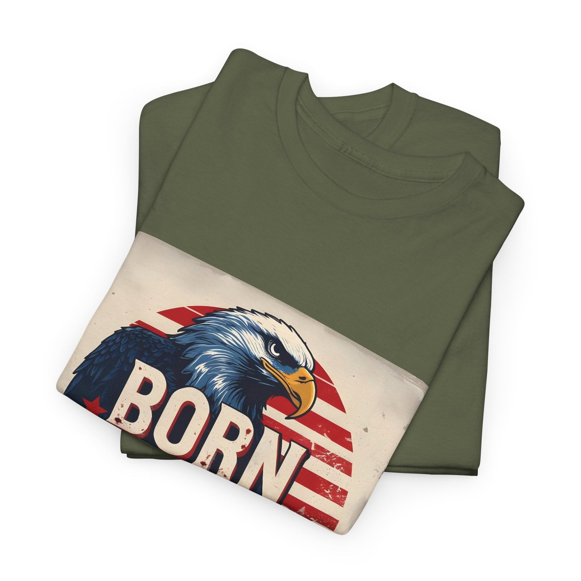 Patriotic Unisex Tee - Born Free Live Loud American Pride Shirt Printify