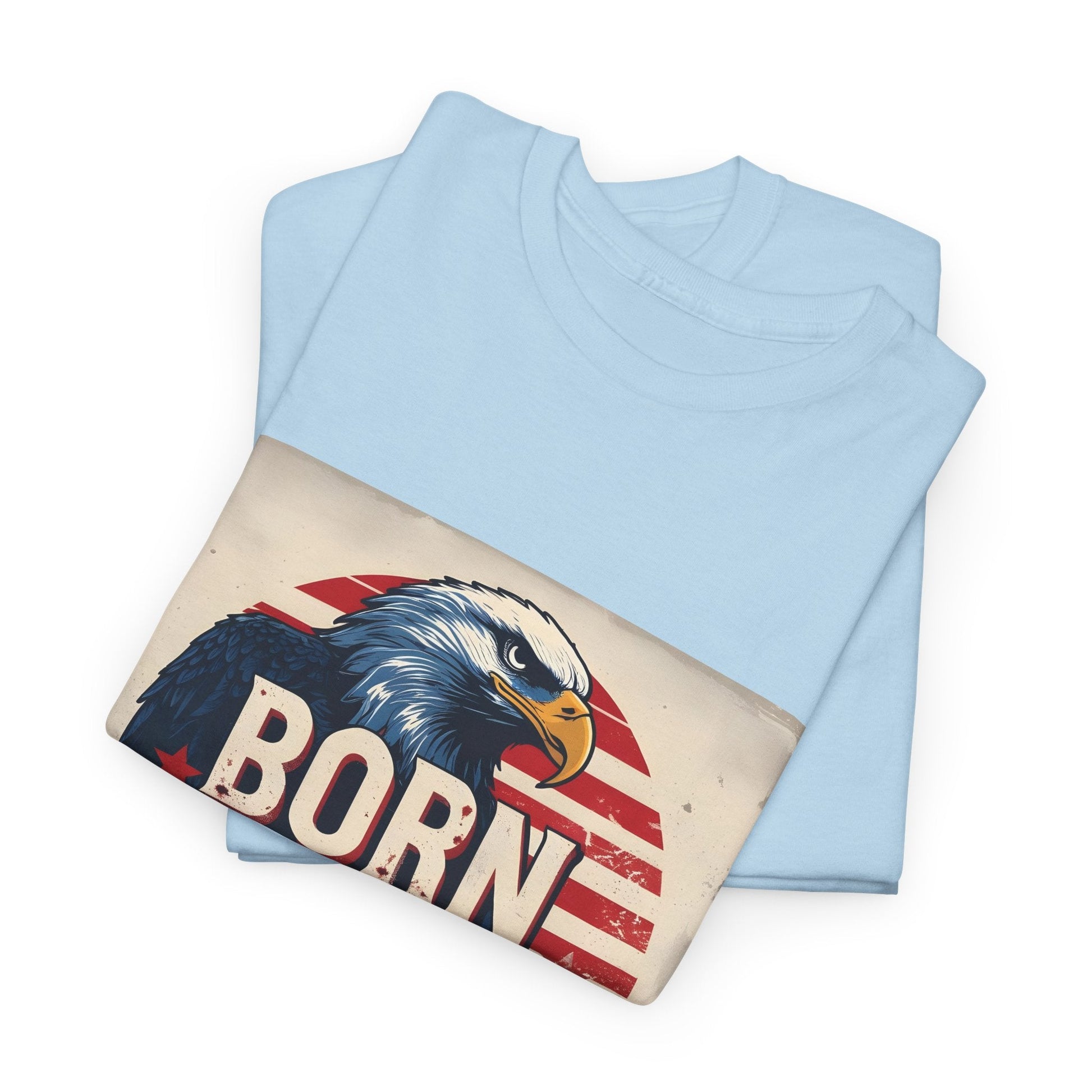 Patriotic Unisex Tee - Born Free Live Loud American Pride Shirt Printify