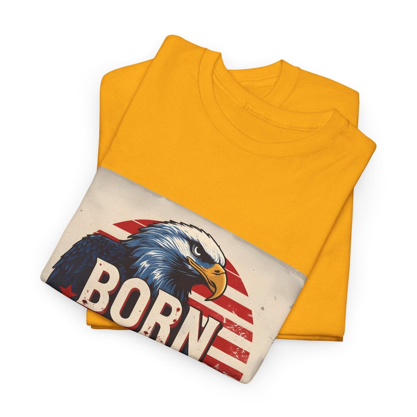 Patriotic Unisex Tee - Born Free Live Loud American Pride Shirt Printify