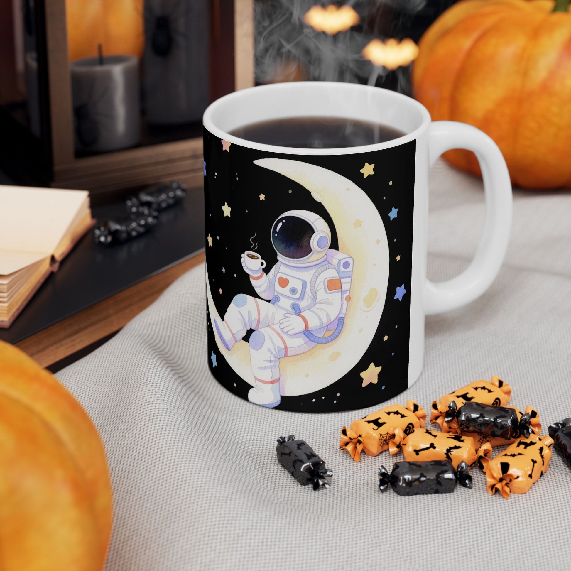 Cosmic Adventure Ceramic Mug Space Lover Gift, Space Decor Astro Mug, Night Sky Mug.