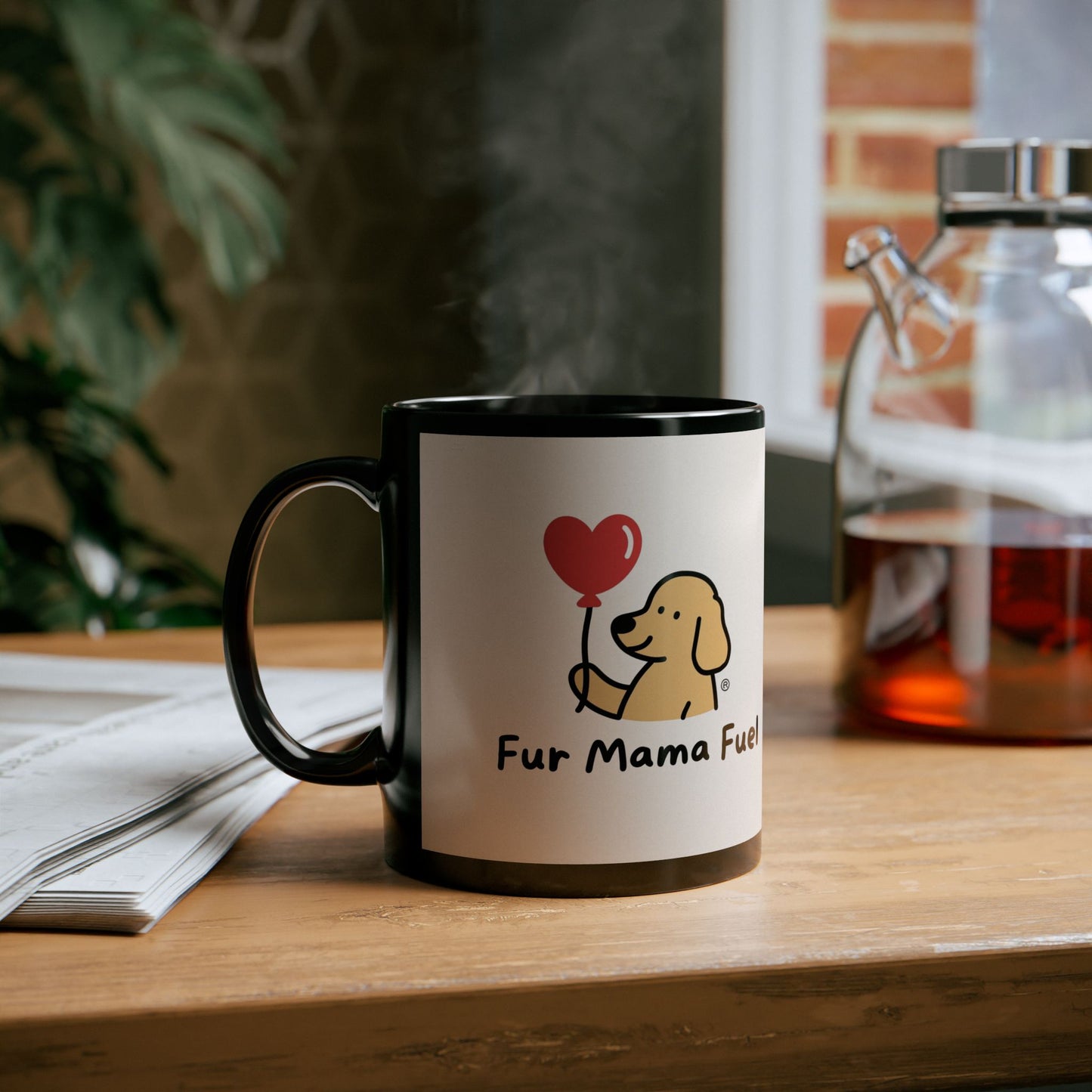 Mug - Fur Mama Fuel Adorable Pet Lover Coffee Cup, Gifts for Dog Moms, Cute Dog Design, 11oz & 15oz Variant.