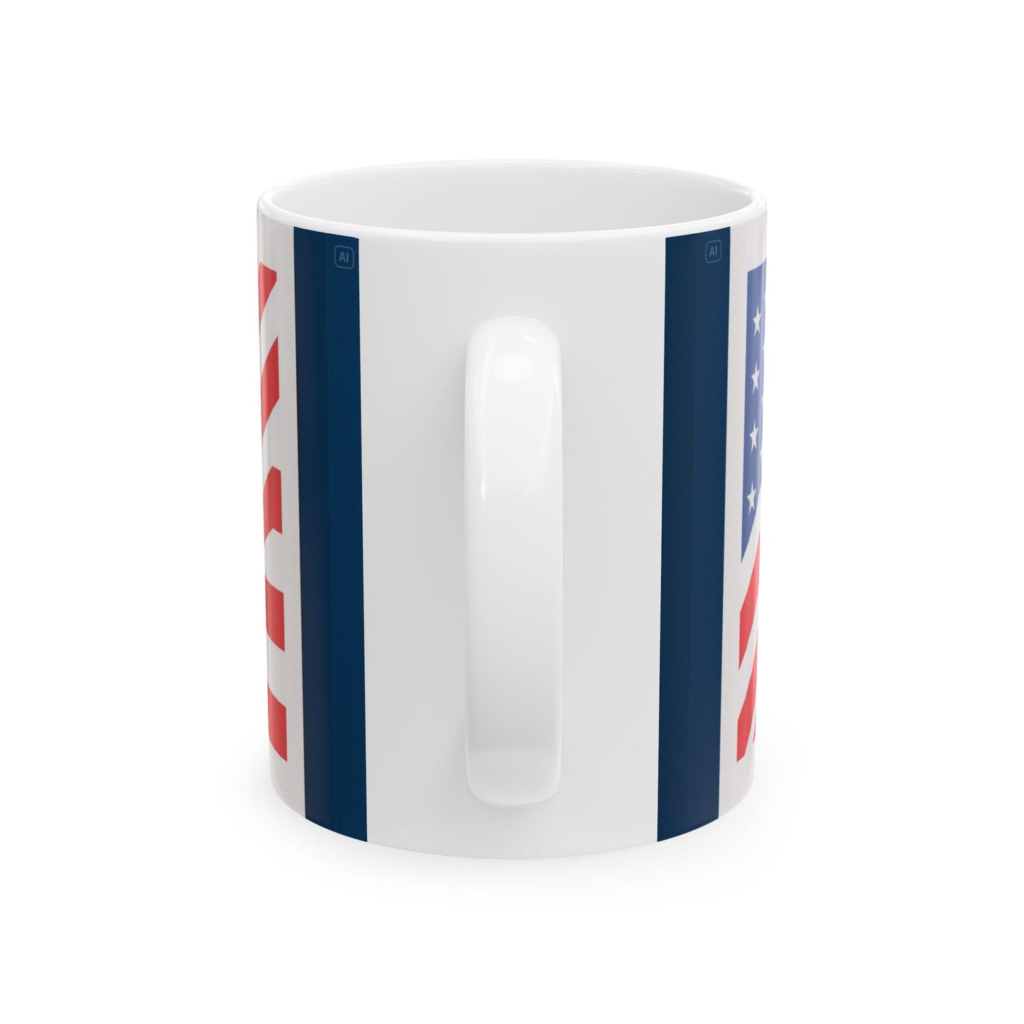 Patriotic Mug - USA & UK Flags, 4th of July Gift.