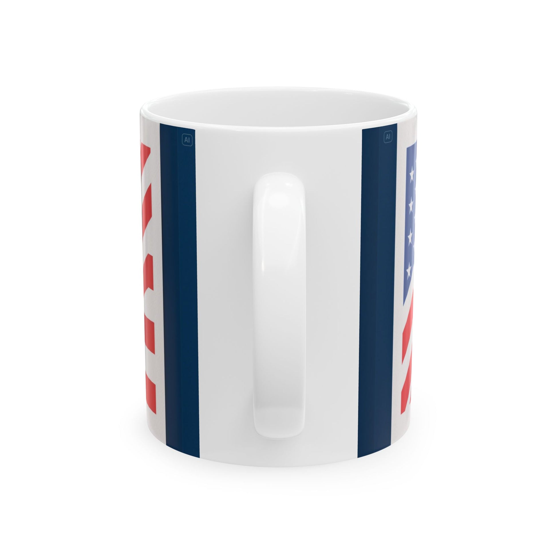 Patriotic Mug - USA & UK Flags, 4th of July Gift.