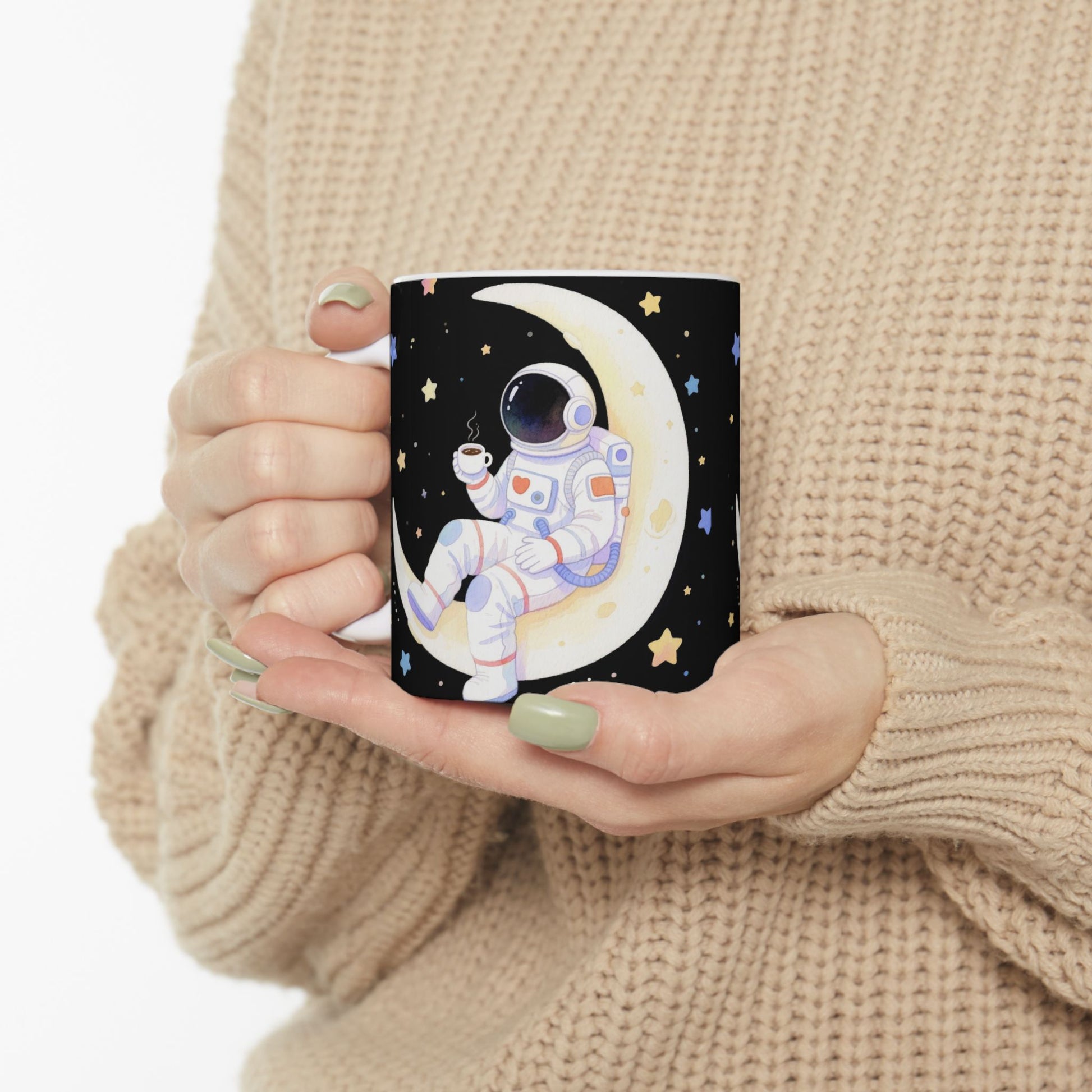 Cosmic Adventure Ceramic Mug Space Lover Gift, Space Decor Astro Mug, Night Sky Mug.