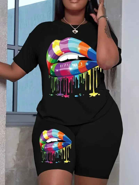 Women's Oversized Drop Shoulder Graphic T-Shirt – Casual Streetwear Tee Top.