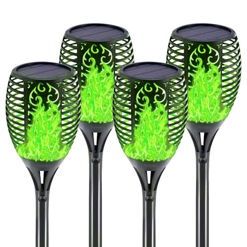 4 Pack Solar Torch Lights – Outdoor 12 LED Flickering Flame Solar Lamps Bright Starz Store