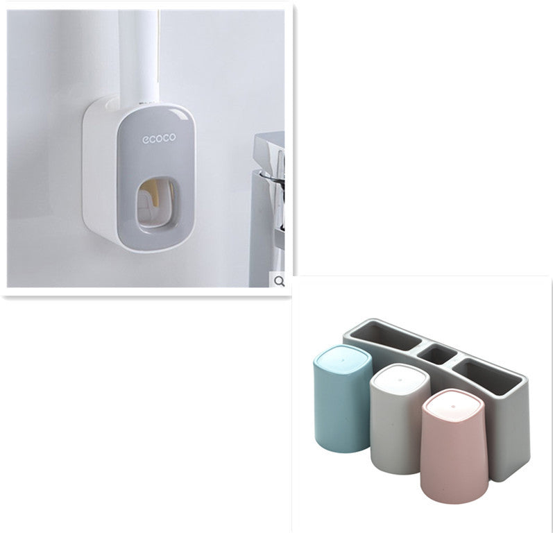 Automatic Toothpaste Dispenser | Wall Mounted Bathroom Accessories Holder Set - Bright Starz Store