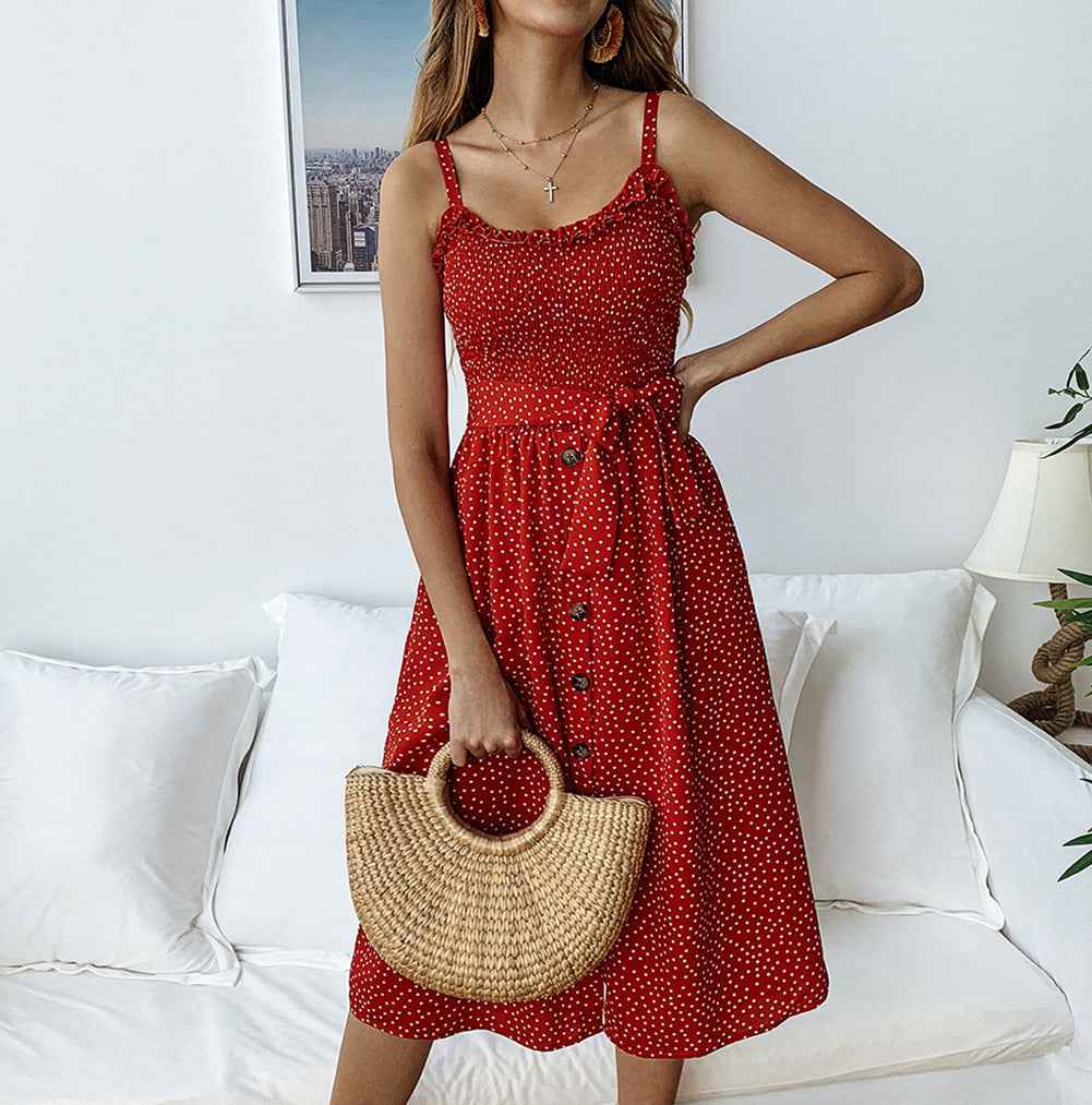 Women’s Polka Dot Dress – Vintage-Inspired Casual or Party Dress.