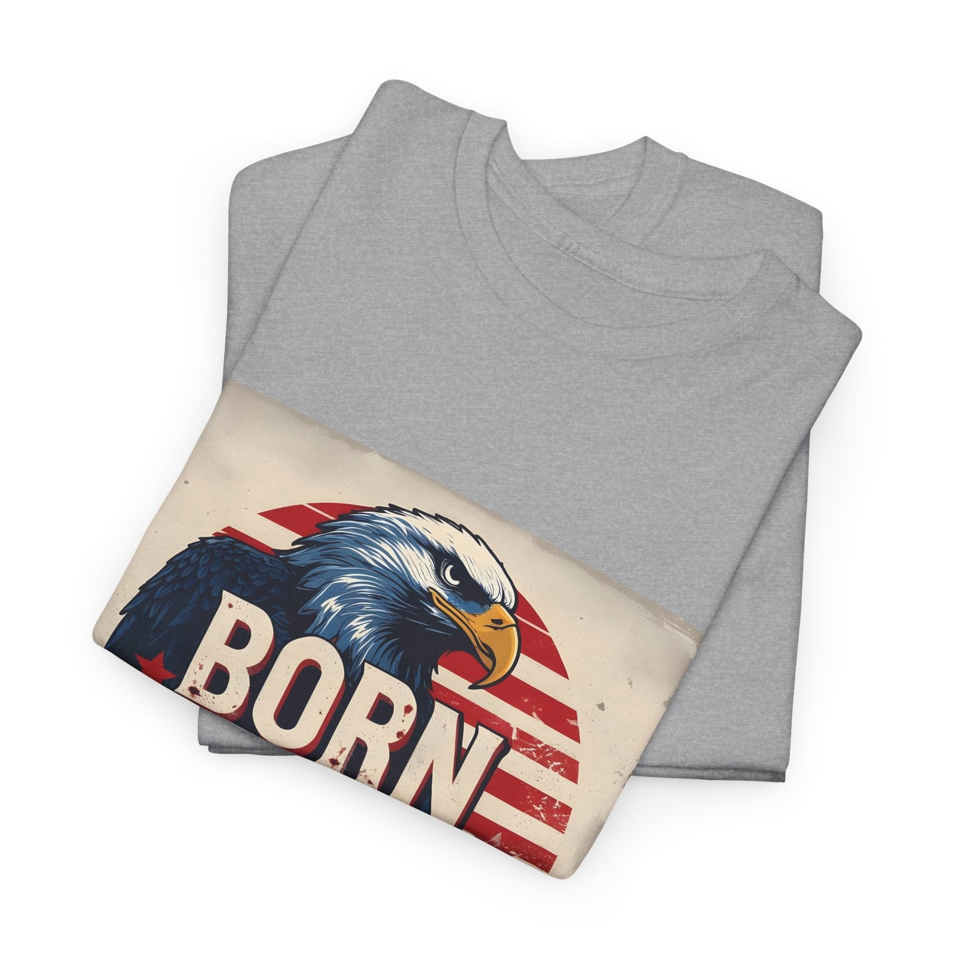 Patriotic Unisex Tee - Born Free Live Loud American Pride Shirt Printify