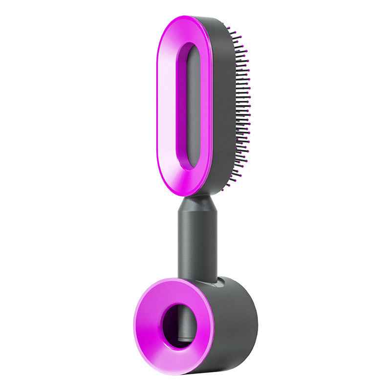 Self-Cleaning Anti-Static Hair Brush – One-Key Airbag Scalp Massager for Women.