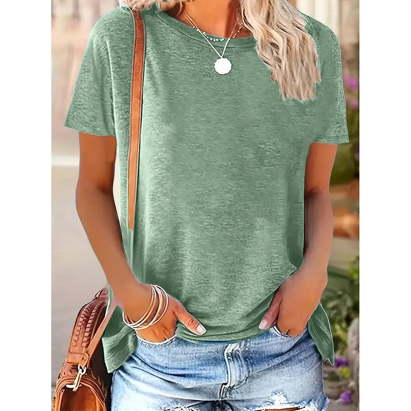 ☀️ 3-Pack Women’s Summer T-Shirts – Basic Casual Short Sleeve Loose Fit Tops 2025 Trend.