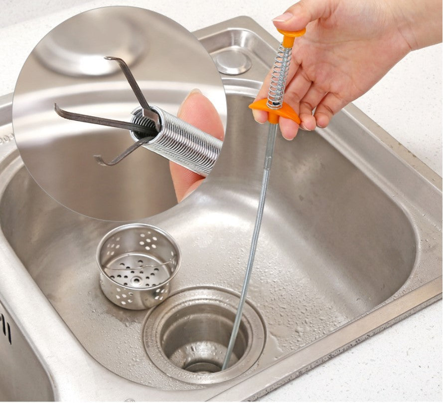 60CM Sewer Dredger Spring | Household Pipe Dredging & Hair Clog Remover for Kitchen Sink cjdropshipping