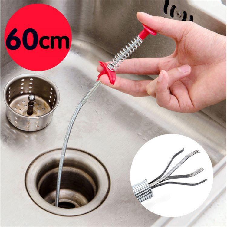 60CM Sewer Dredger Spring | Household Pipe Dredging & Hair Clog Remover for Kitchen Sink cjdropshipping