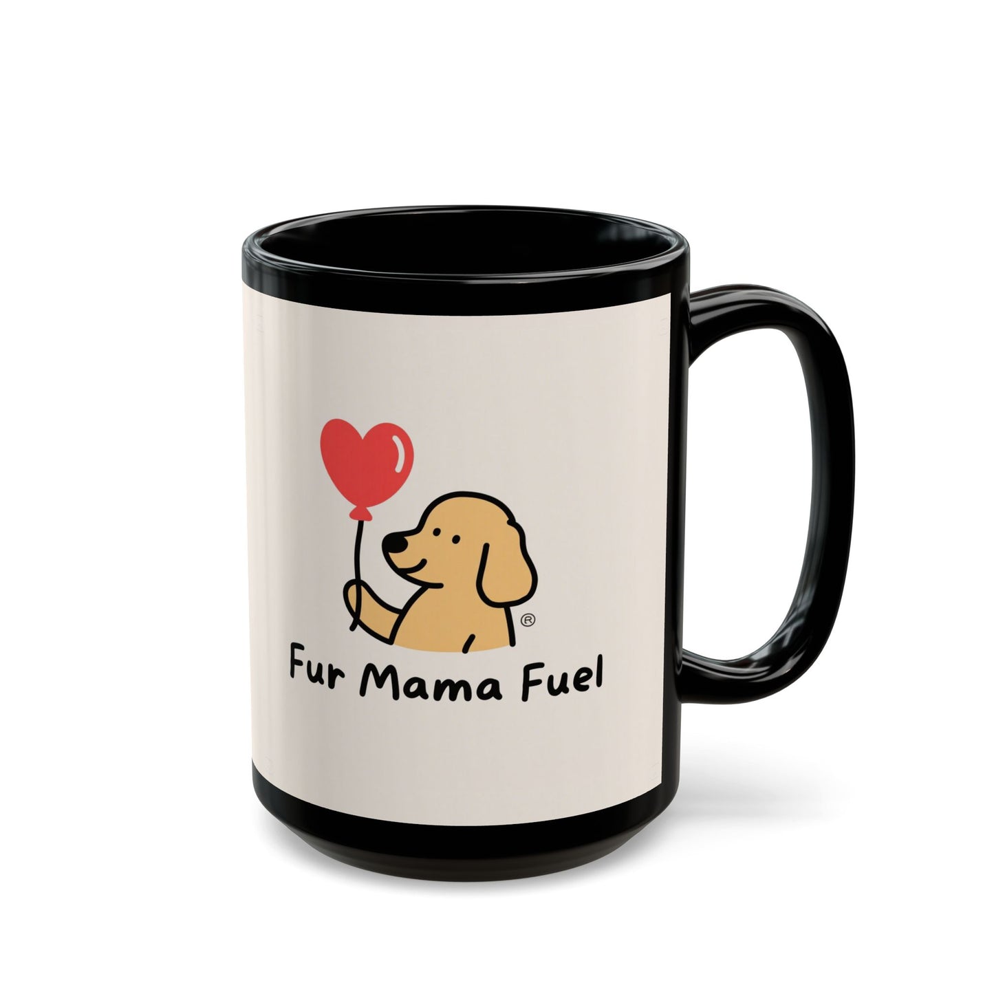 Mug - Fur Mama Fuel Adorable Pet Lover Coffee Cup, Gifts for Dog Moms, Cute Dog Design, 11oz & 15oz Variant.