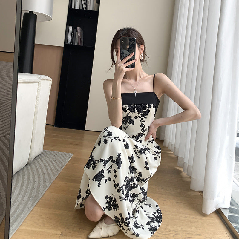 Spaghetti Strap Floral Print Maxi Dress – Lightweight Boho Summer Beach Dress for Women.
