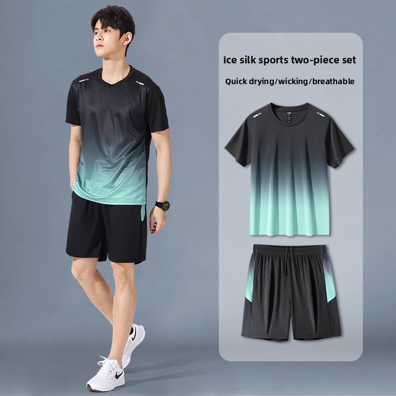 Men’s Summer Quick-Drying Sports Outfit Set cjdropshipping