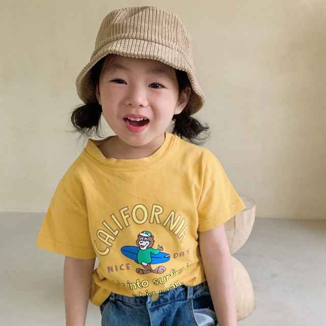Summer Kids Cartoon T-Shirts – Boys & Girls O-Neck Short Sleeve Tees for Casual Wear.