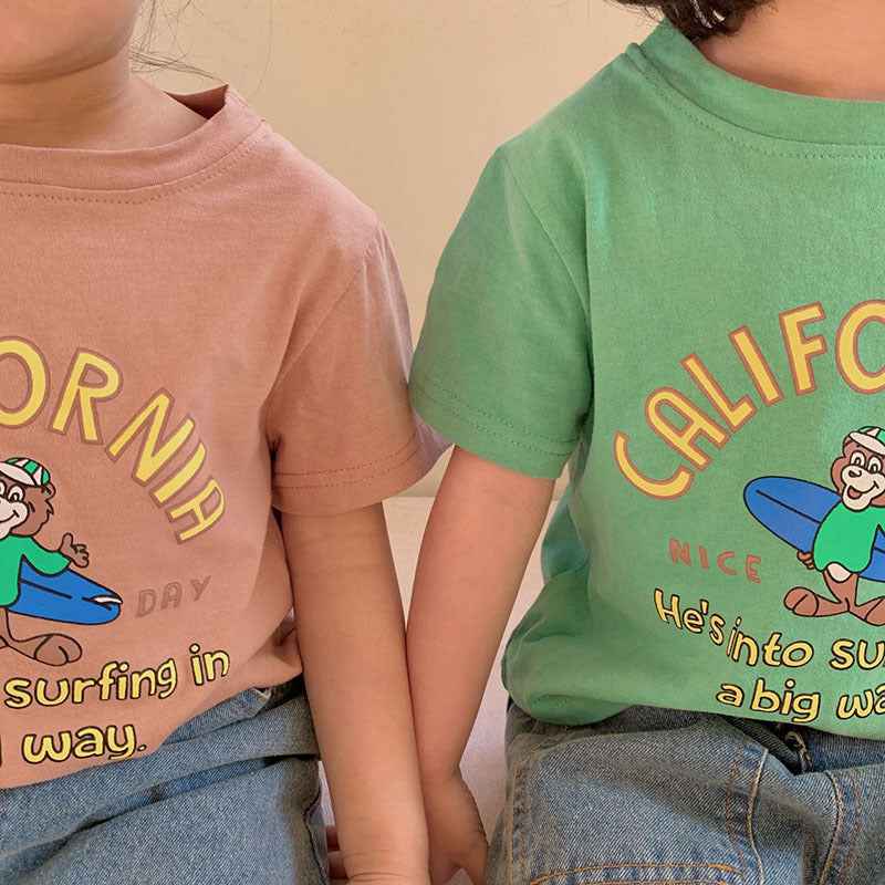 Summer Kids Cartoon T-Shirts – Boys & Girls O-Neck Short Sleeve Tees for Casual Wear.