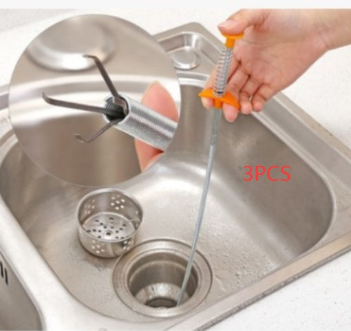 60CM Sewer Dredger Spring | Household Pipe Dredging & Hair Clog Remover for Kitchen Sink cjdropshipping