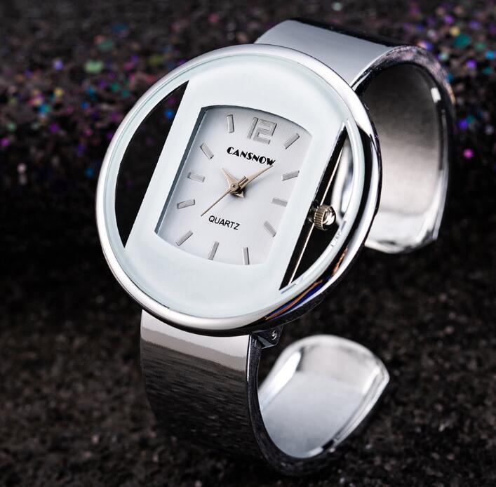 Luxury Women’s Bracelet Watch | Gold & Silver Dial Elegant Quartz Dress Watch - Bright Starz Store
