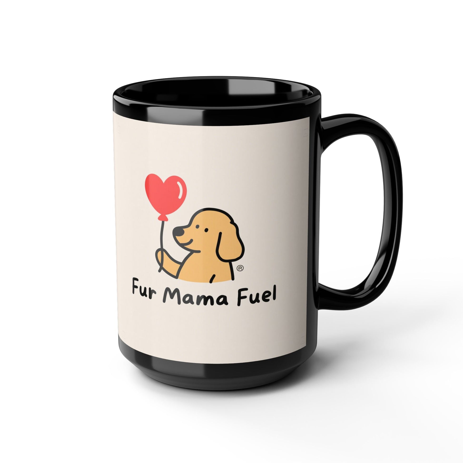 Mug - Fur Mama Fuel Adorable Pet Lover Coffee Cup, Gifts for Dog Moms, Cute Dog Design, 11oz & 15oz Variant.