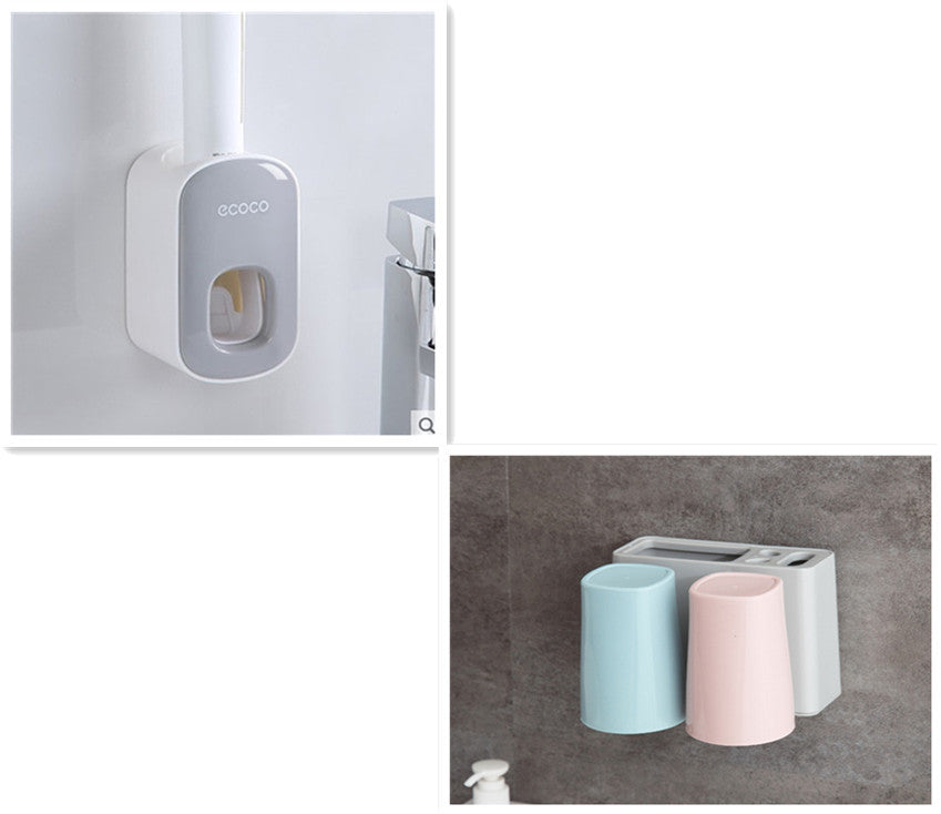 Automatic Toothpaste Dispenser | Wall Mounted Bathroom Accessories Holder Set - Bright Starz Store