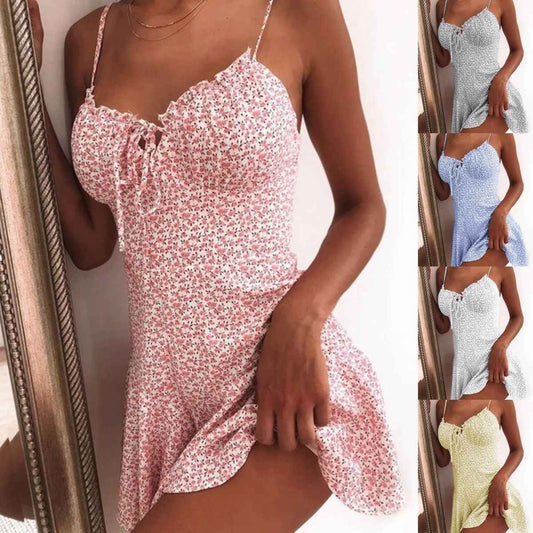 Polka Dot Mini Dress – Strappy Sleeveless Summer Dress for Women.