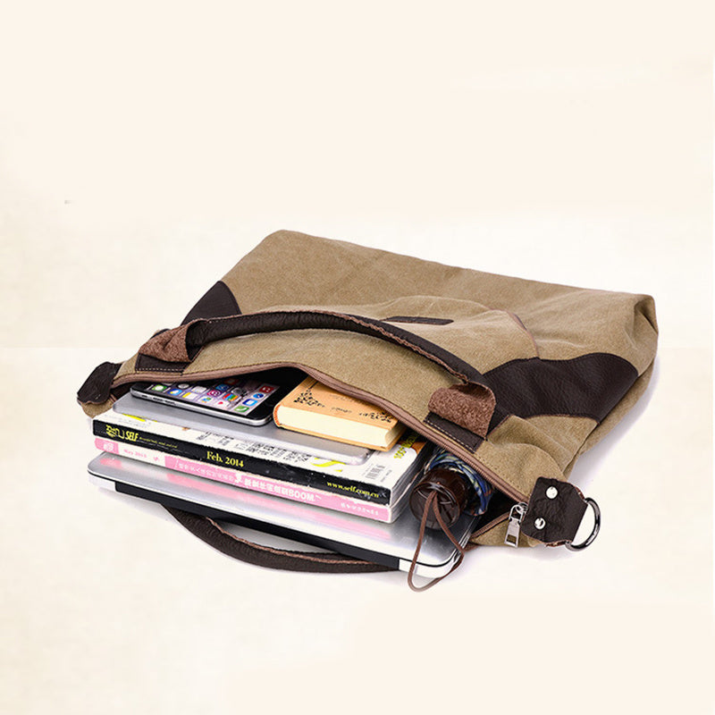 Women’s Minimalist Retro Canvas Bag – Vintage Shoulder & Crossbody Handbag.